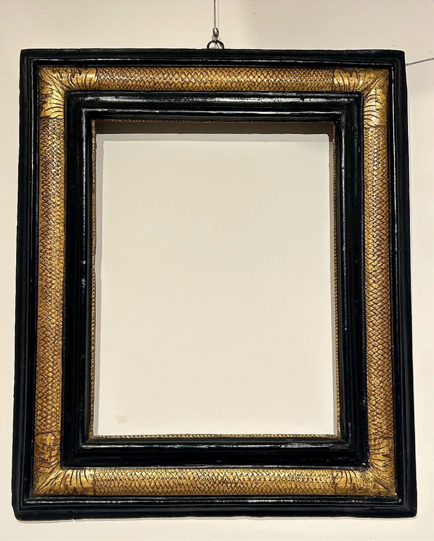 A Finely Crafted 17th-century Italian Lacquer And Gold Frame. Central Italy.