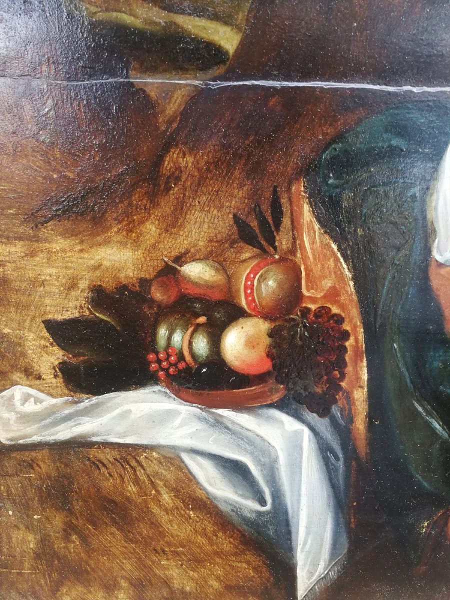 Lot And His Daughters. A Captivating Oil On Panel From The Flemish School, Dating From The Late 16th To Early 17th Century.-photo-1