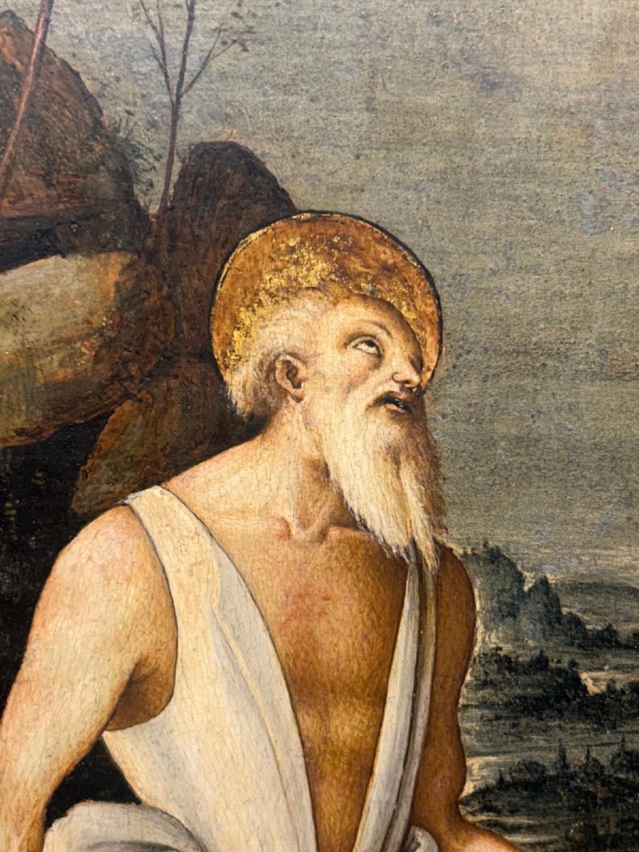 St. Jerome, Attributed To The Master Of The Greenville Tondo, A Tuscan Pupil Of Pietro Vannucci-photo-1
