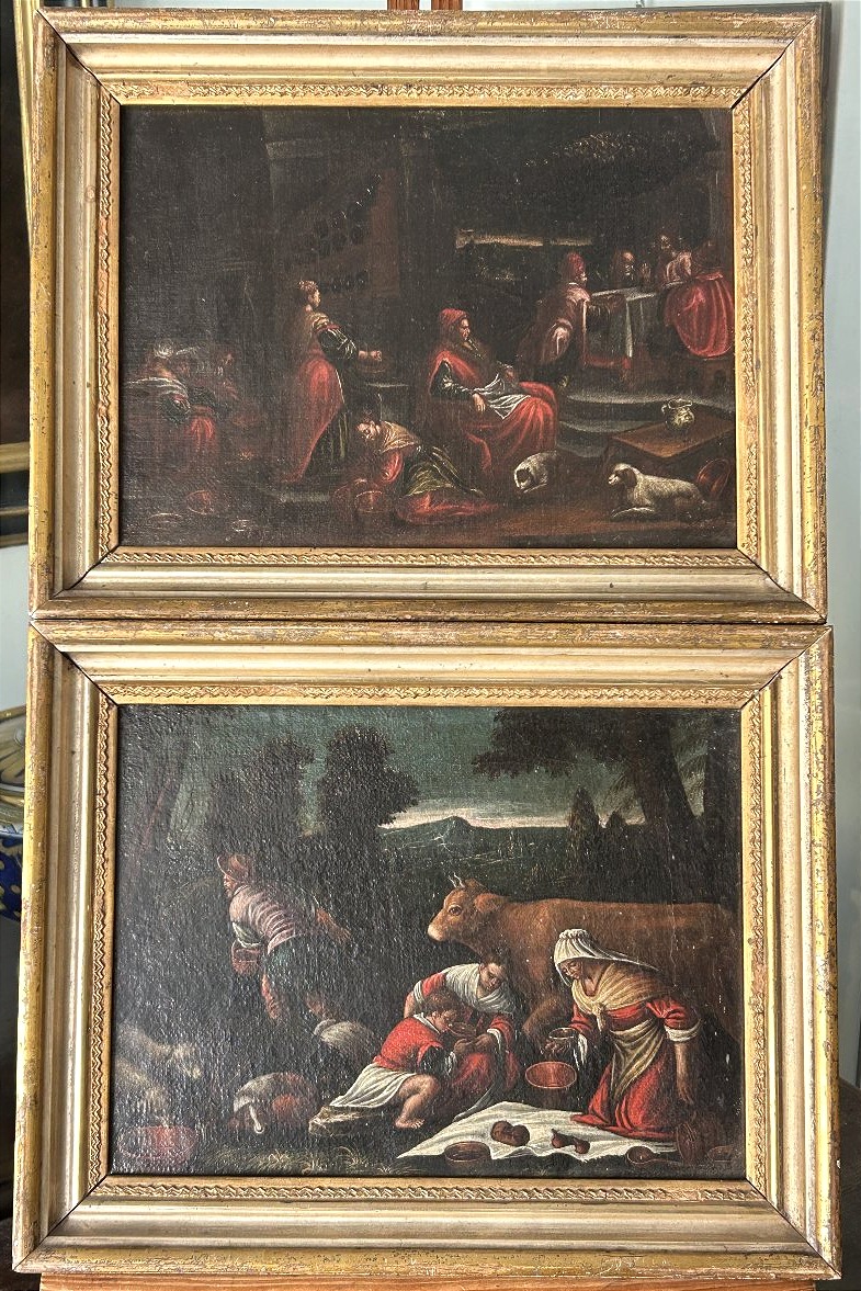 A Pair Of Paintings From The Bassano Workshop, Created In The Early 17th Century