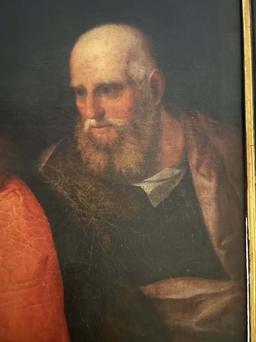 Le Christ et la Madeleine au banquet de Simon le Pharisien, signé Jacopo Borbone datable 1611-2-photo-6