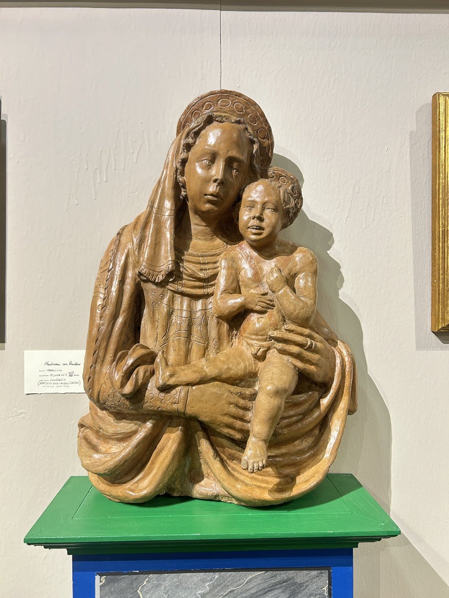 Terracotta "madonna And Child" From The Lombard School, Dating From The Third Quarter Of The 15th Century-photo-2