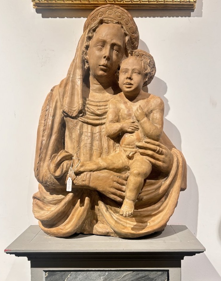 Terracotta "madonna And Child" From The Lombard School, Dating From The Third Quarter Of The 15th Century-photo-4