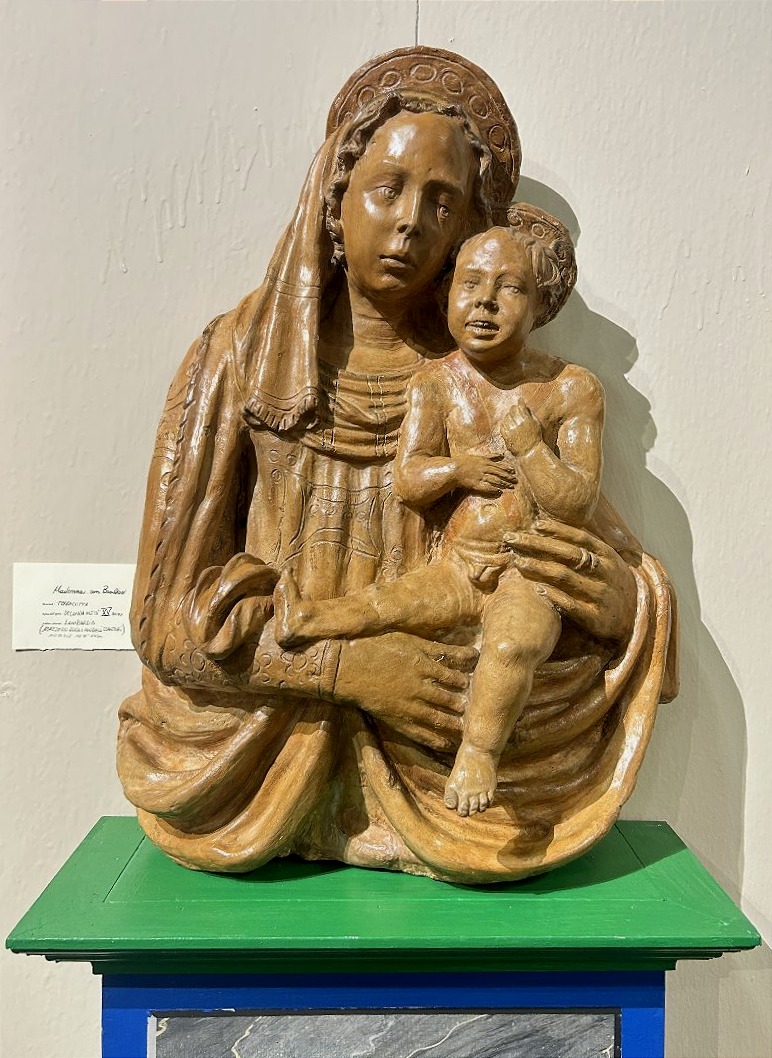 Terracotta "madonna And Child" From The Lombard School, Dating From The Third Quarter Of The 15th Century