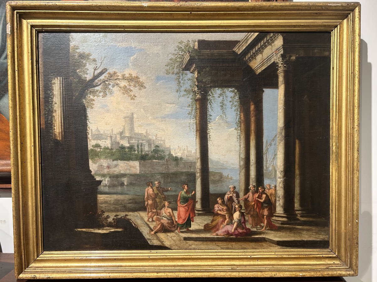 Capriccio Depicting St. John The Baptist Preaching - Alberto Carlieri (rome 1672–1720) -photo-3