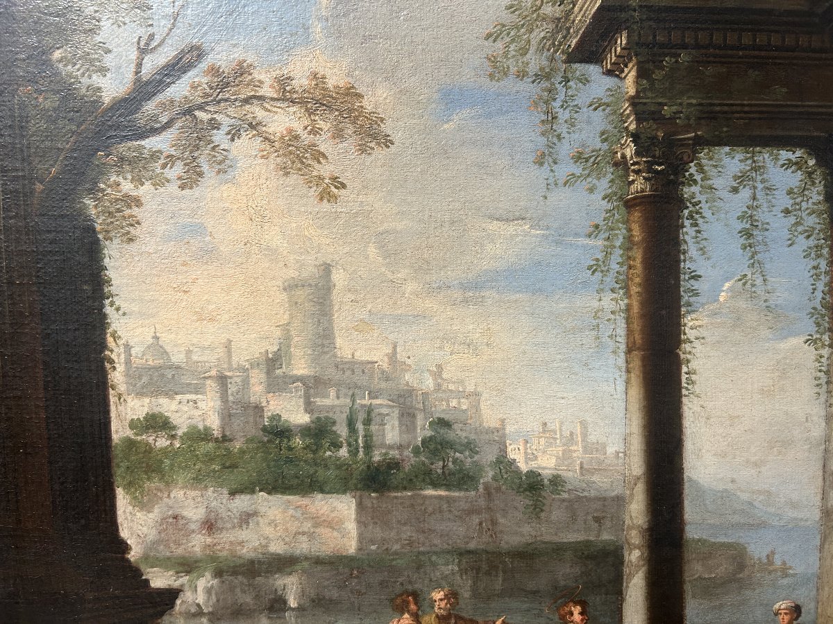 Capriccio Depicting St. John The Baptist Preaching - Alberto Carlieri (rome 1672–1720) -photo-4