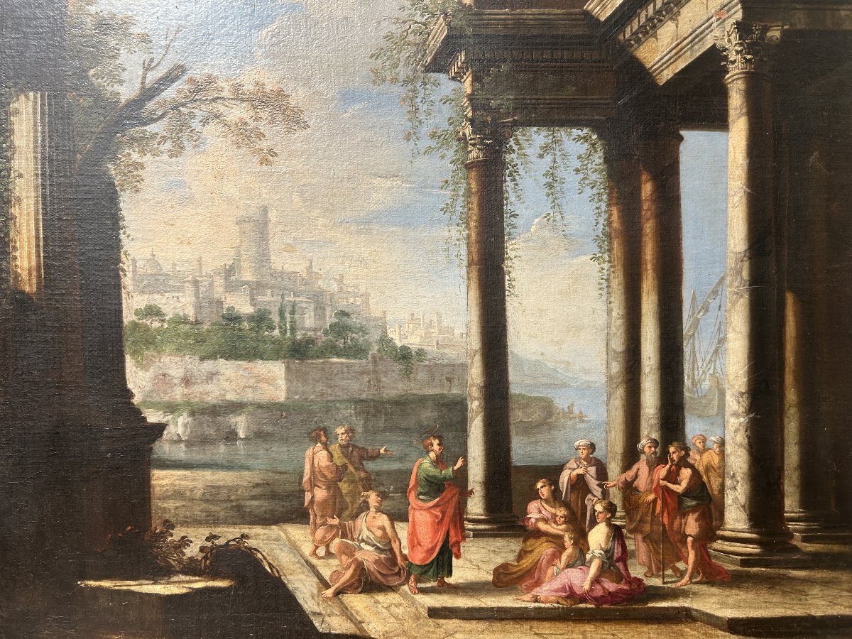 Capriccio Depicting St. John The Baptist Preaching - Alberto Carlieri (rome 1672–1720) -photo-3
