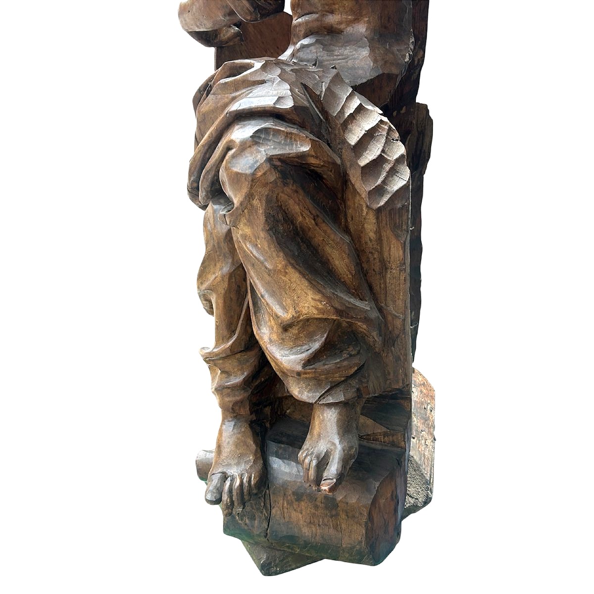 Allégorie en bois finement sculptée du Sagesse ou Minerve. Rome, 2nd moitié du XVIIème s. -photo-5