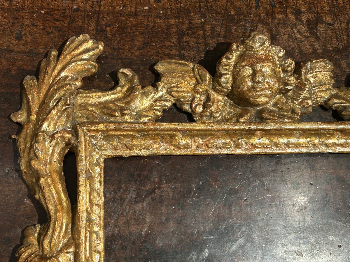 Antique Carved Italian Frame From The 18th Century.-photo-3