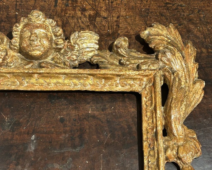Antique Carved Italian Frame From The 18th Century.-photo-4