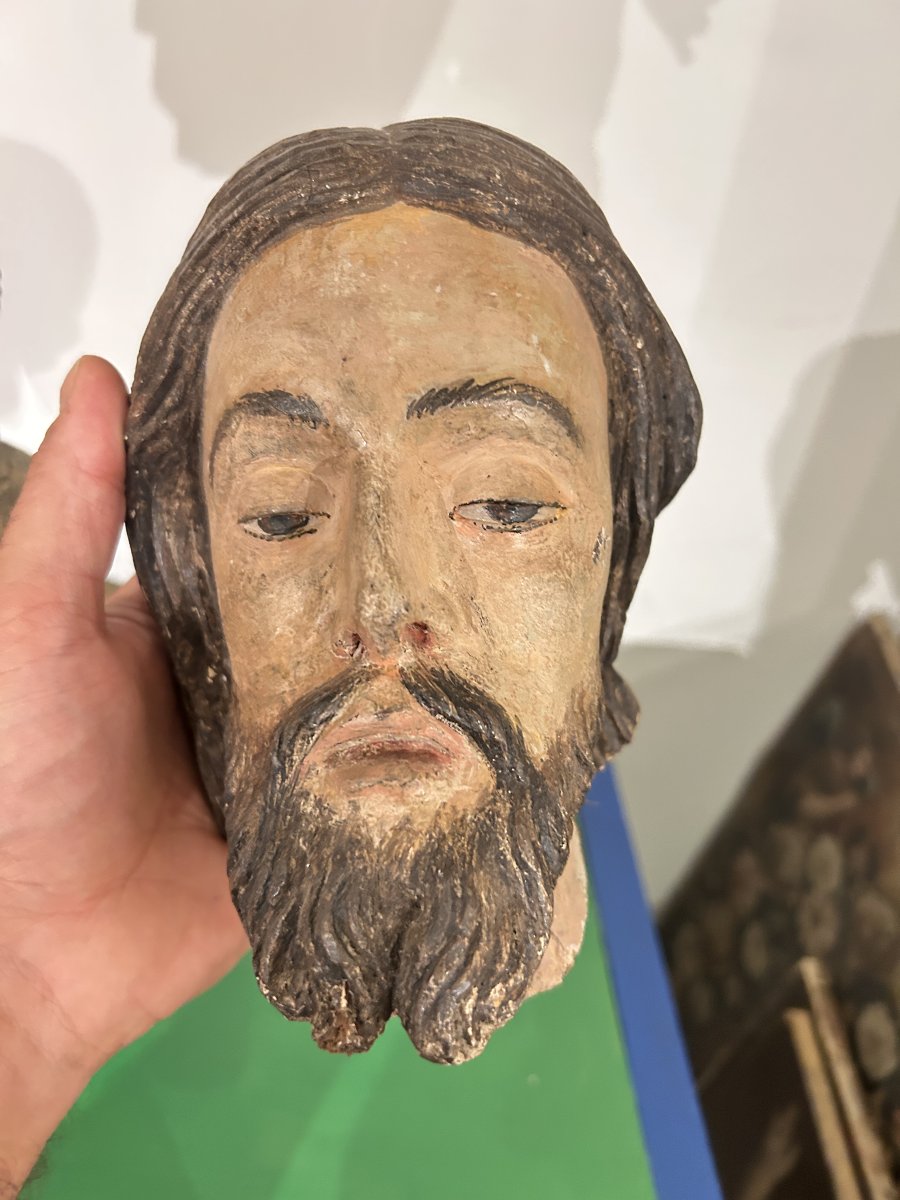 "christ At The Column," Carved From Polychrome Wood. Spain, 16th Century.-photo-4