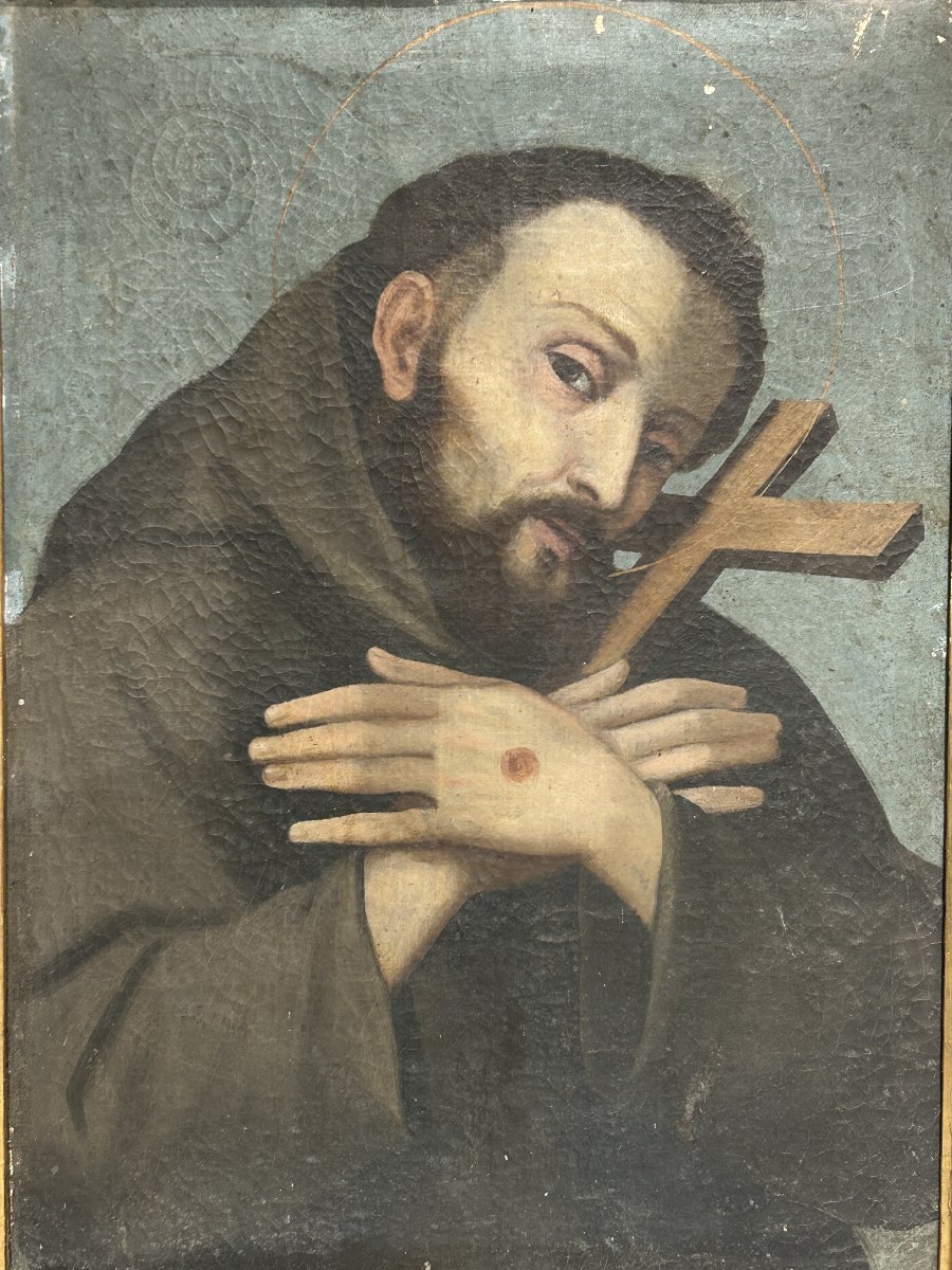 Saint François en prière. Émilie-Romagne, XVIIe siècle.-photo-4