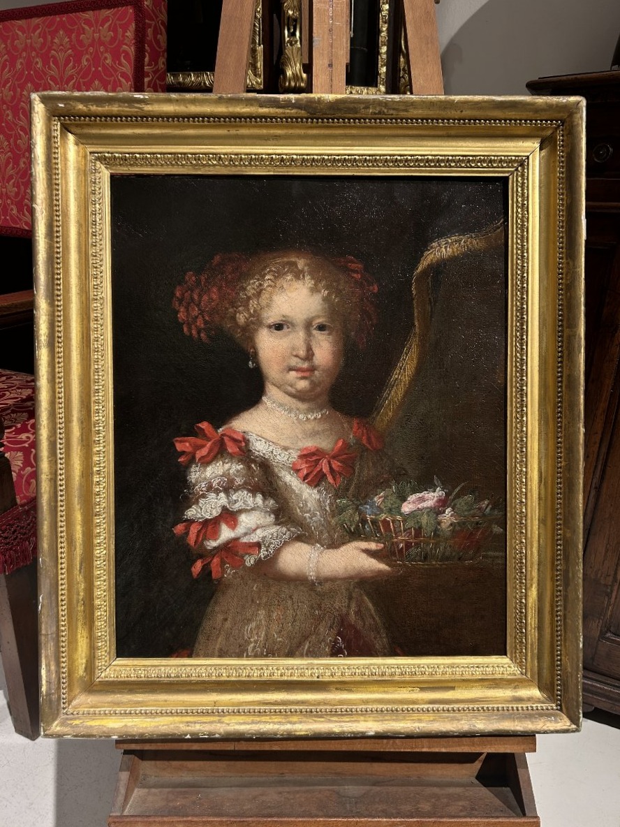 Portrait de cour d'une fillette, Rome, seconde moitié du XVIIe siècle.-photo-2