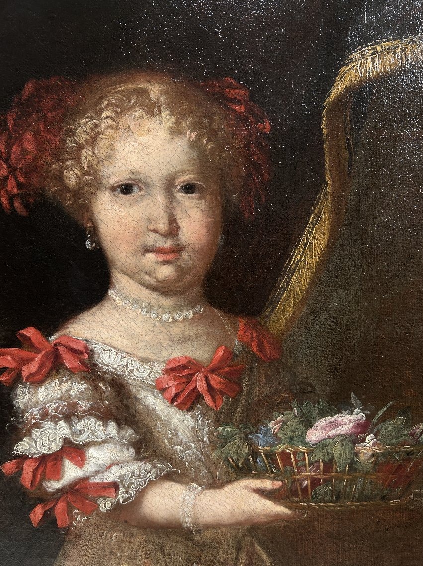 Portrait de cour d'une fillette, Rome, seconde moitié du XVIIe siècle.-photo-1