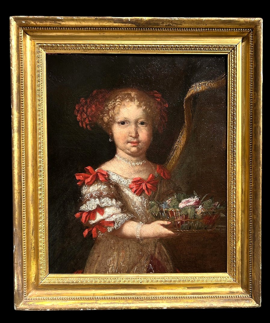 Portrait de cour d'une fillette, Rome, seconde moitié du XVIIe siècle.