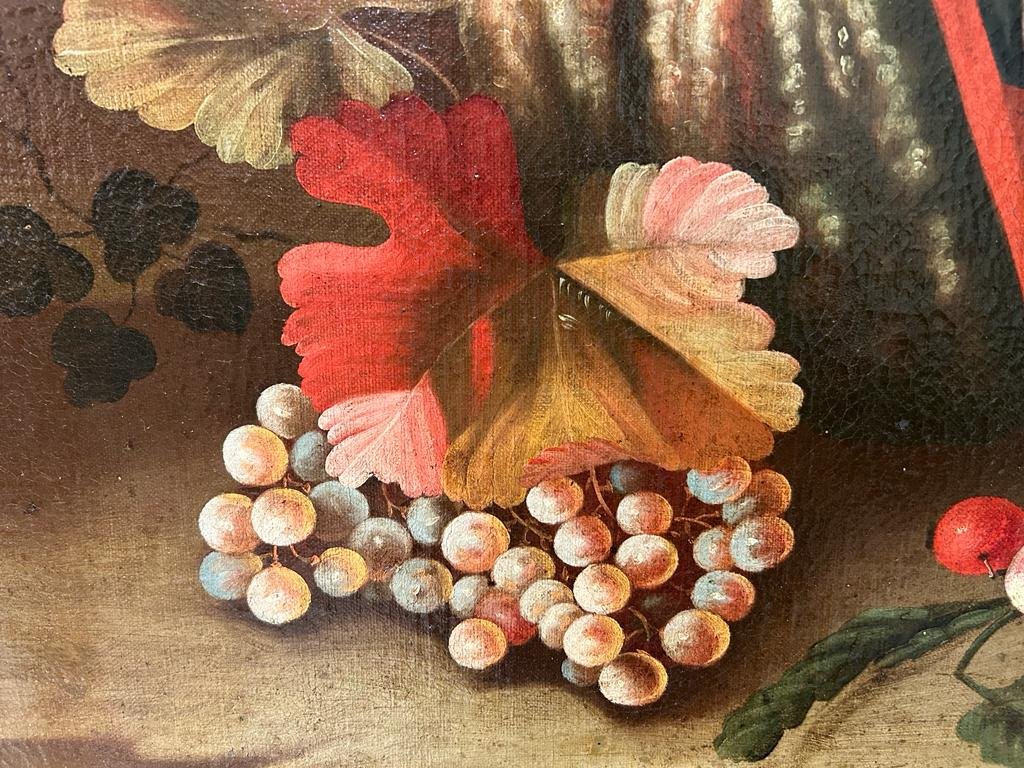 Still Life With Flowers And Fruit, First Half Of The 18th Century.-photo-3