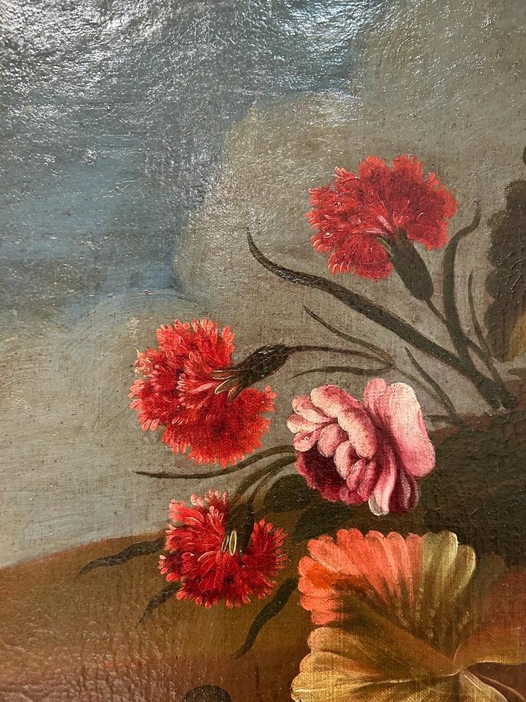 Still Life With Flowers And Fruit, First Half Of The 18th Century.-photo-4