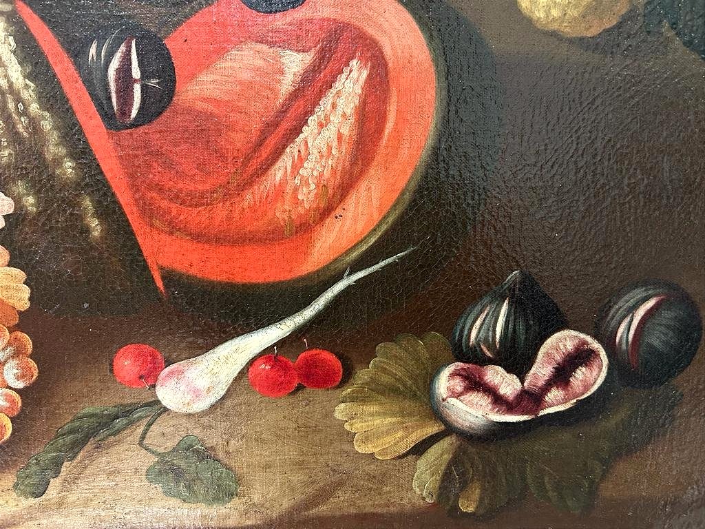Still Life With Flowers And Fruit, First Half Of The 18th Century.-photo-1