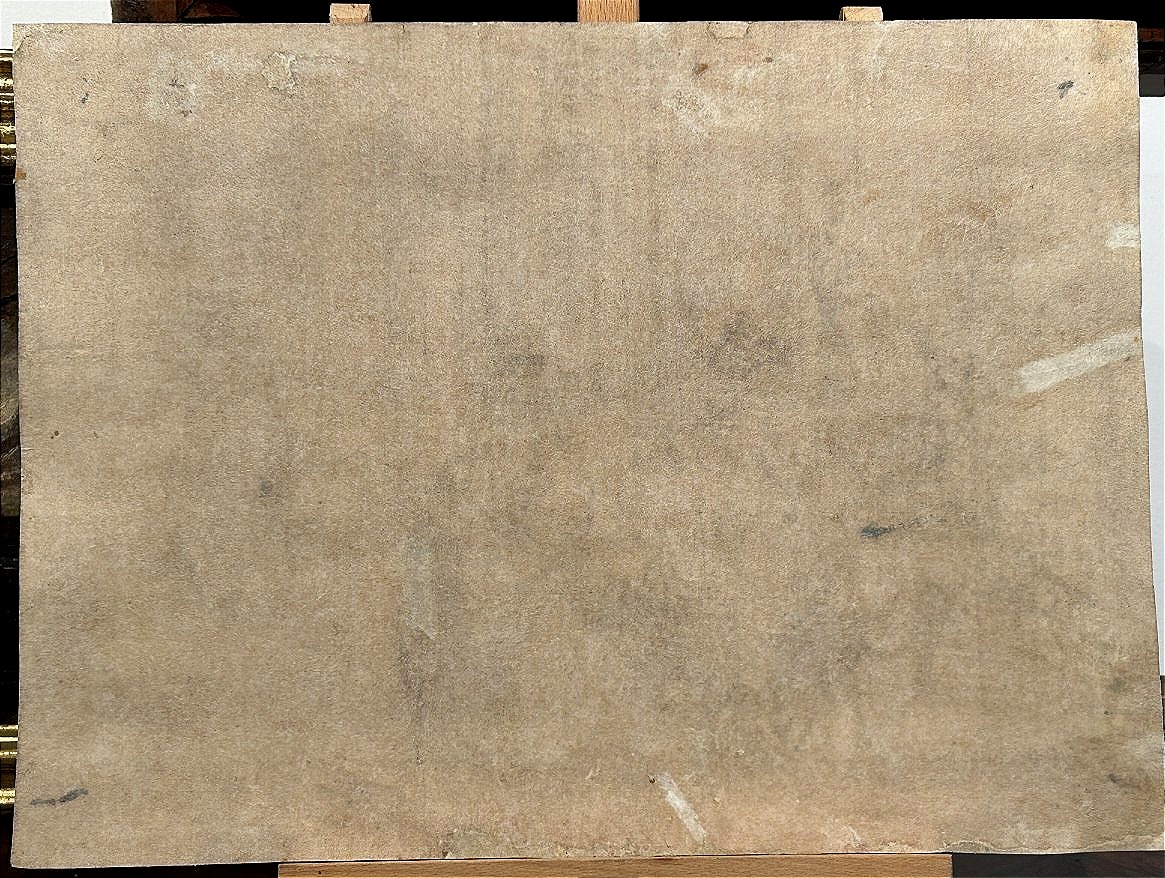 Dessin préparatoire à l'encre sur papier. Quadraturiste français ou nord-italien du XVIIIe s. -photo-4