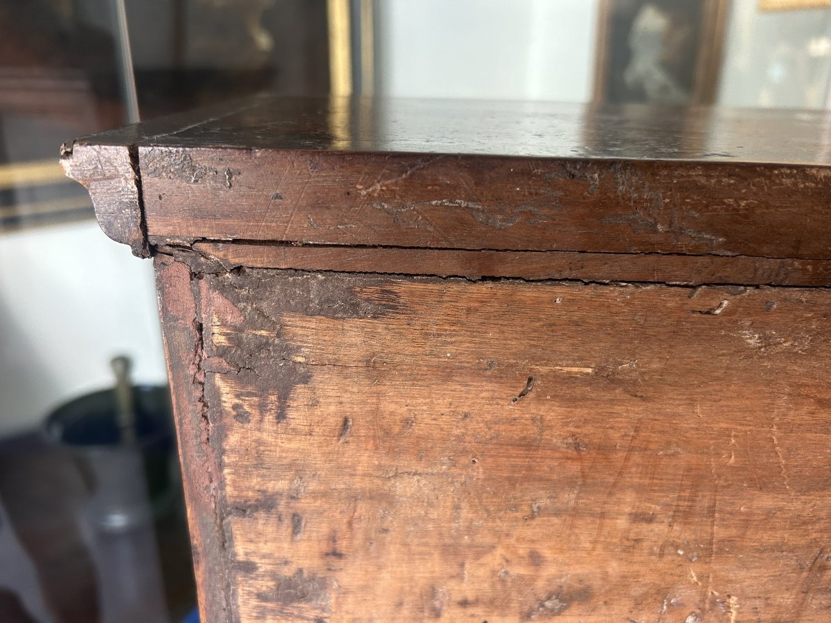 Petite Et Rare Armoire à Monnaie Avec Incrustations Chartreuses.-photo-5