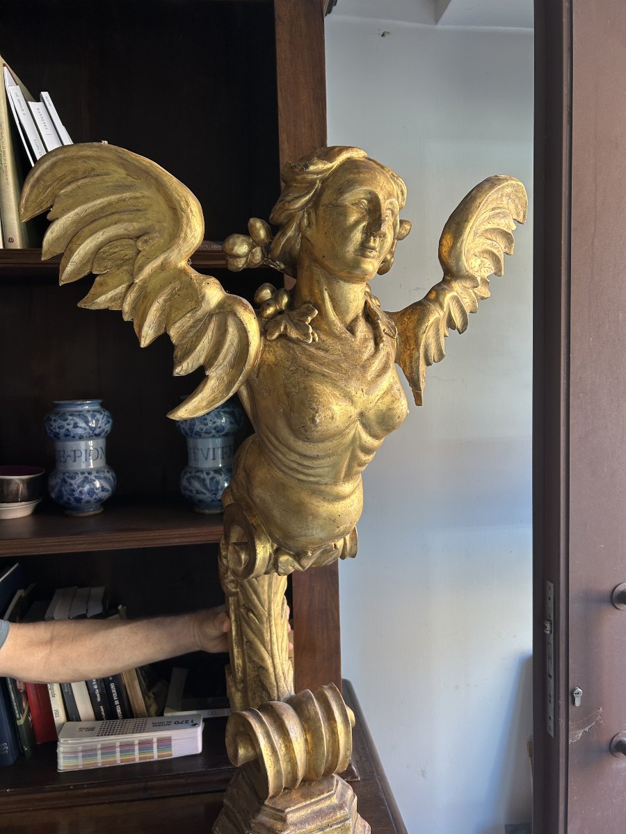 Frieze—console Table With A Winged Harpy, 18th Century.-photo-4