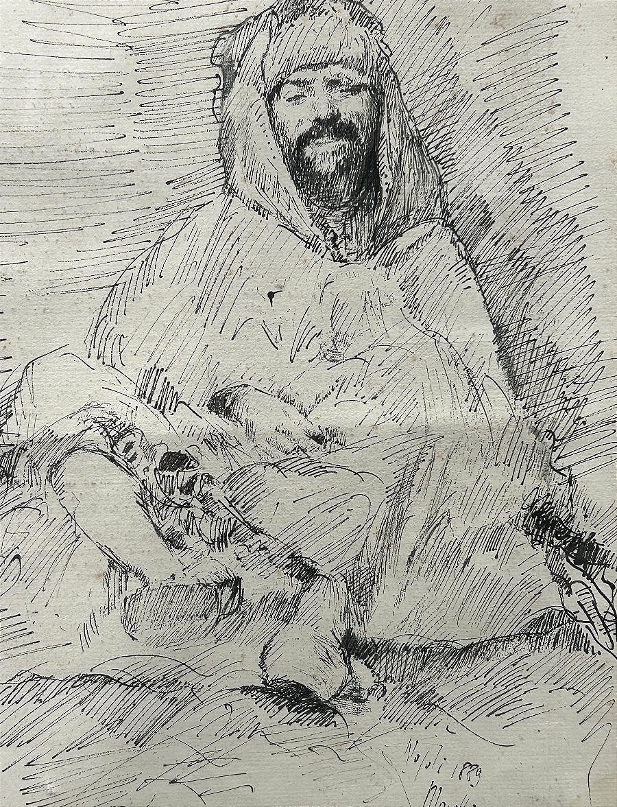 Turc au repos, dessiné par D. Morelli, Naples, 1889.-photo-4