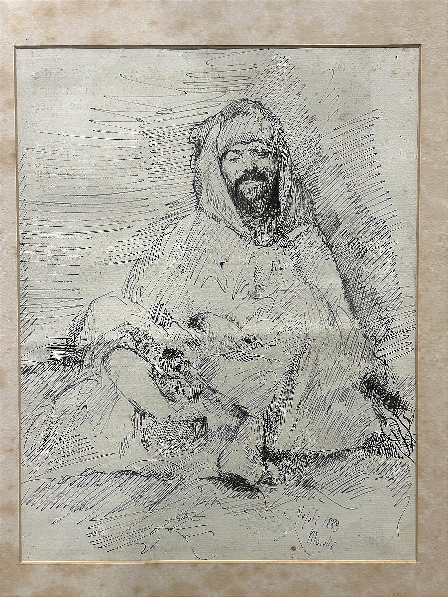 Turc au repos, dessiné par D. Morelli, Naples, 1889.