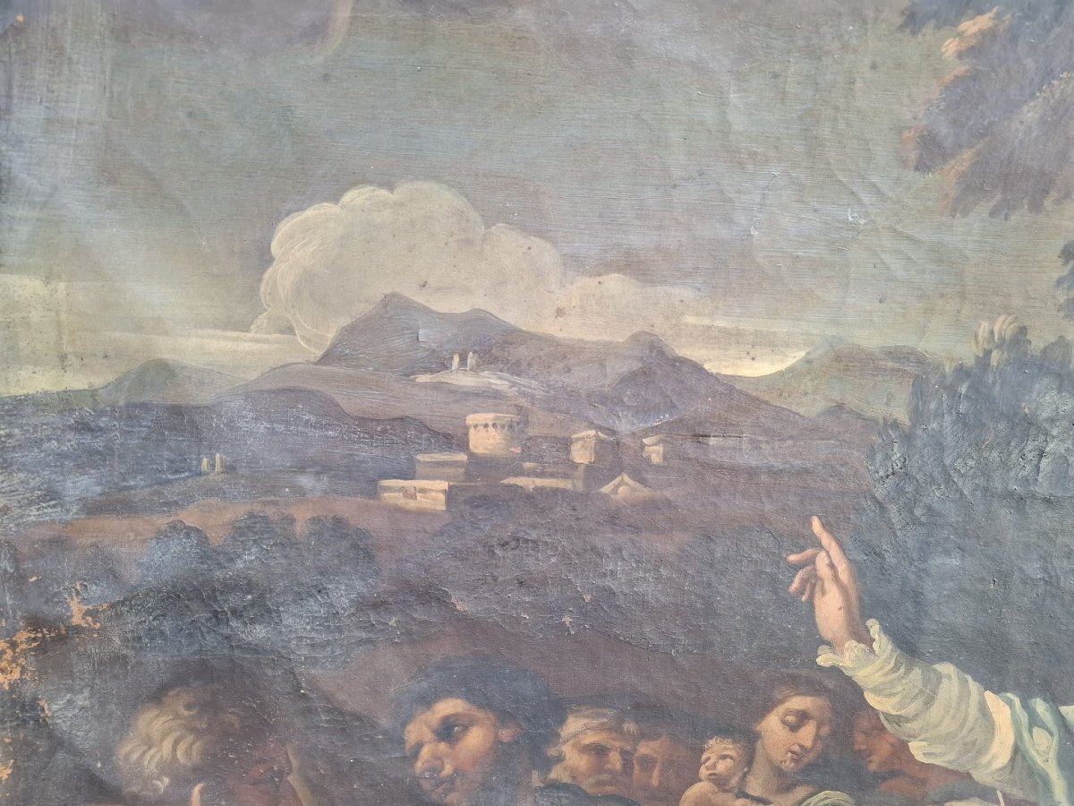 Prêche de saint François de Sales, dans un cadre romain sablé – XVIIe siècle-photo-1