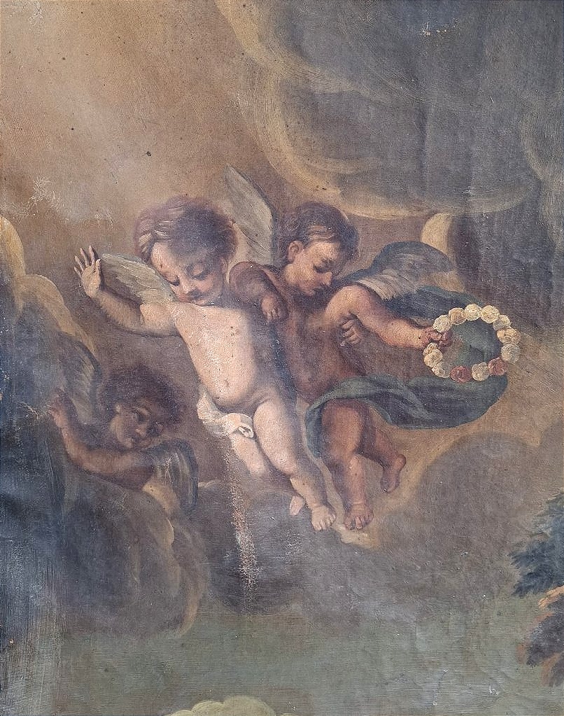 Prêche de saint François de Sales, dans un cadre romain sablé – XVIIe siècle-photo-3