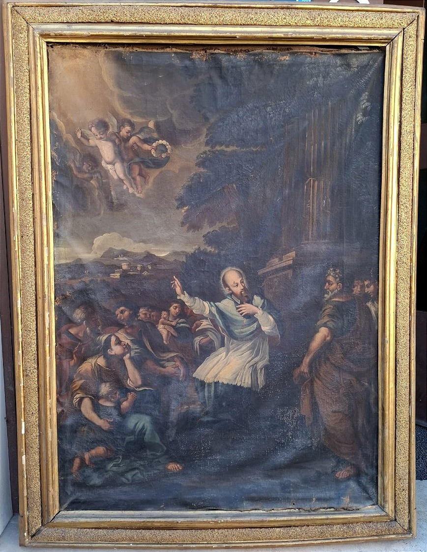 Prêche de saint François de Sales, dans un cadre romain sablé – XVIIe siècle