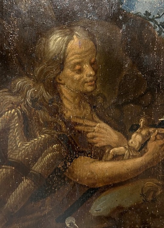 Huile sur panneau représentant la Madeleine en prière, école flamande de la fin du XVIIe siècle-photo-1