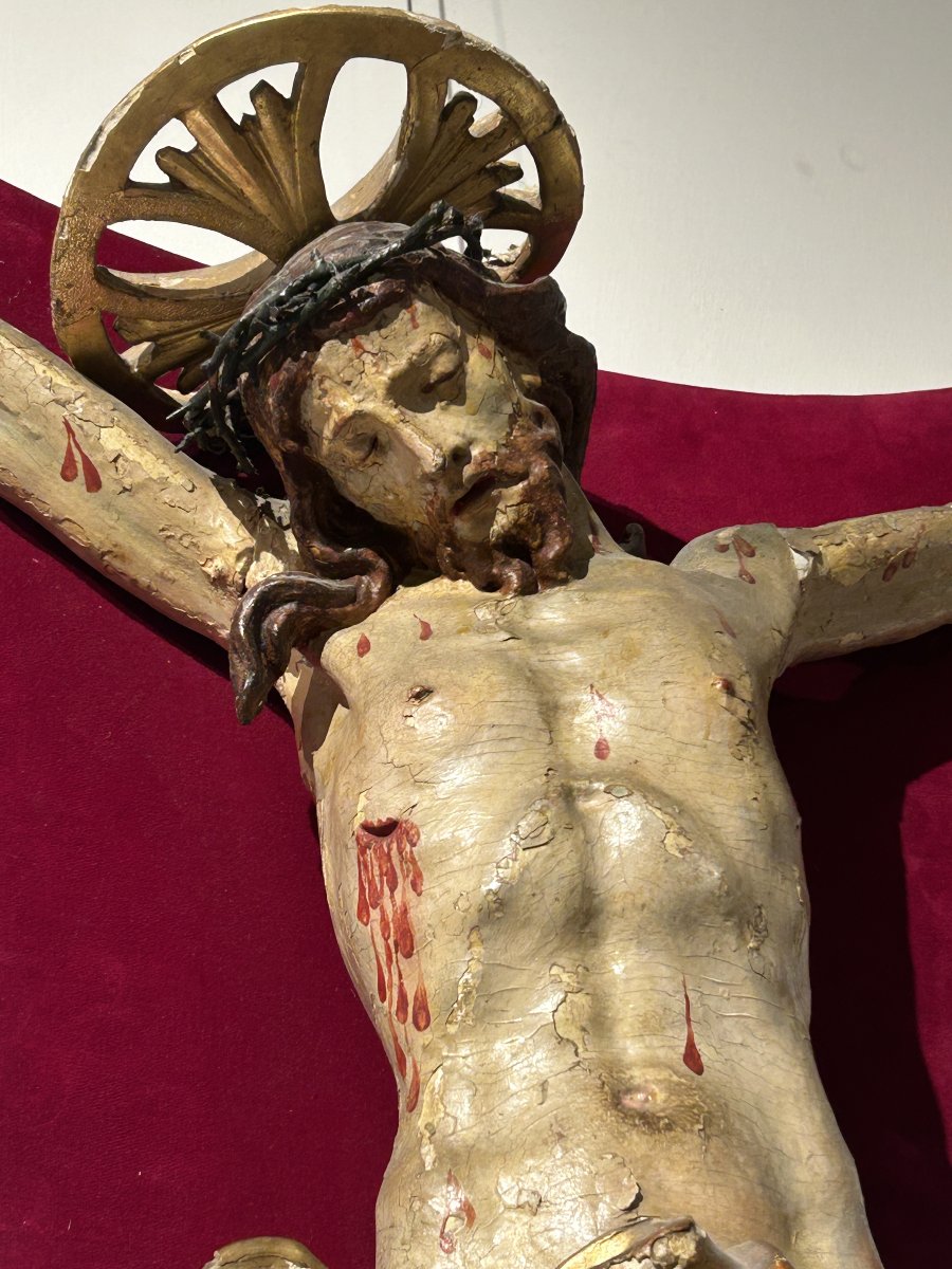 Crucifix en bois de la 1rè moitié du XVIIIe siècle. Ligurie, atelier d’Anton Maria Maragliano-photo-3