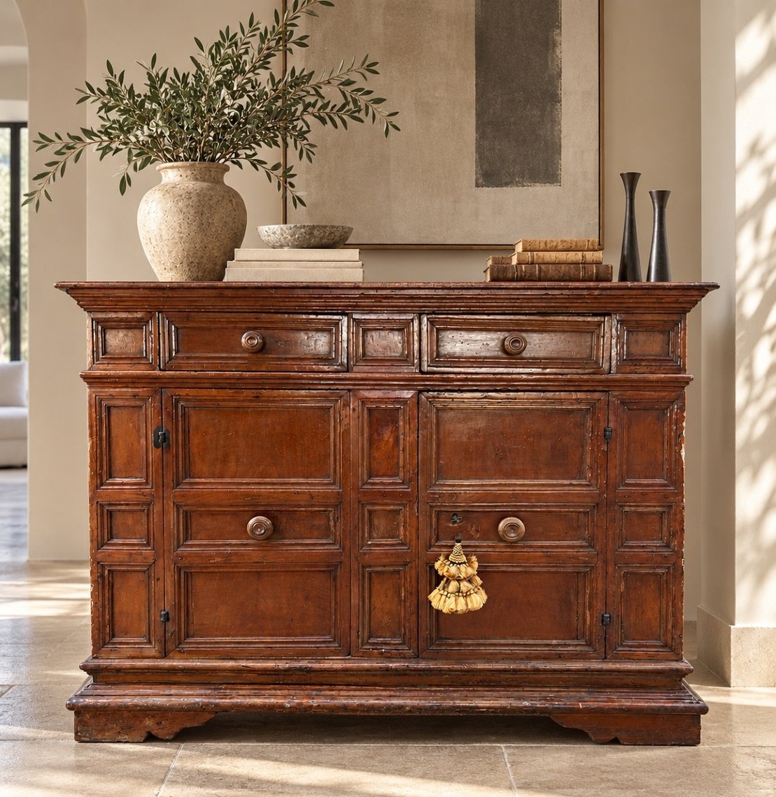 A Beautiful Umbrian-tuscan Sideboard From The Late 16th Century