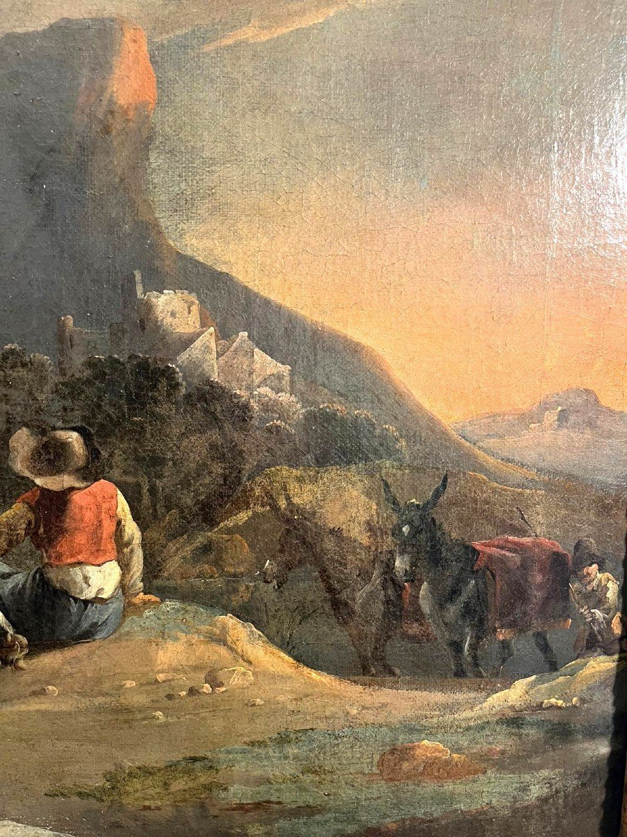 Hunting Expedition With A Falconer, By The Dutch Master Simon Van Douw (1630–1677)-photo-4