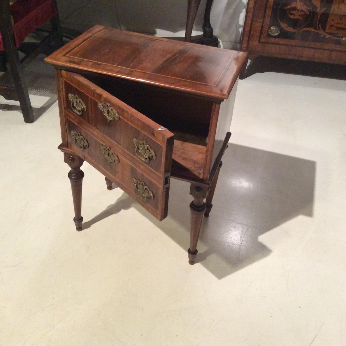 Venetian Chest Of Drawers Plated In Various Wood-photo-3