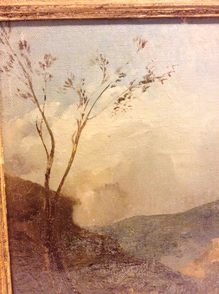 Marine With Classical Ruins And Mountain Landscape, Oils On Canvas Signed Giuseppe Ferrari-photo-3