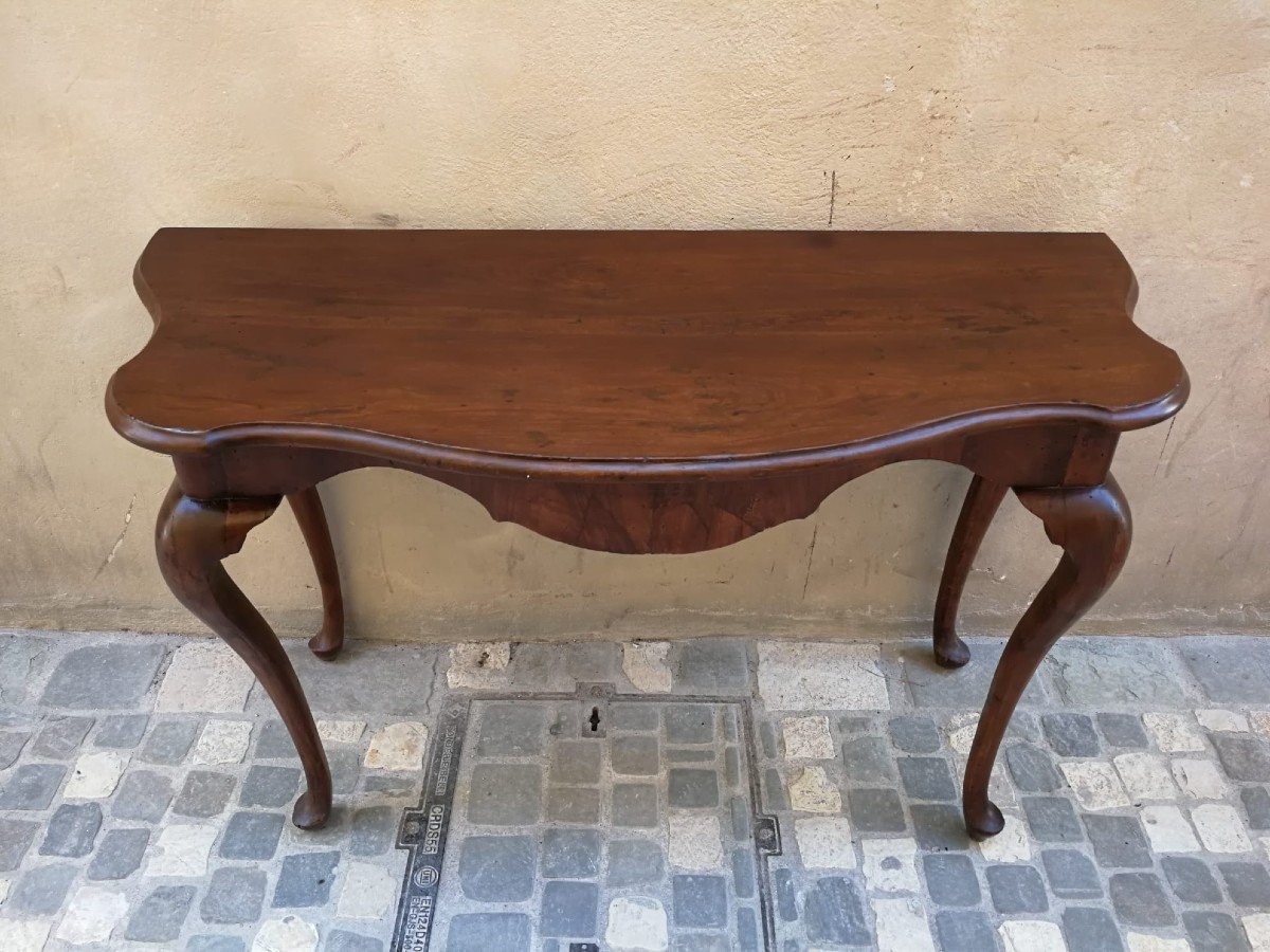 Beautiful Venetian Walnut Console From The Second Half Of The Eighteenth Century-photo-3