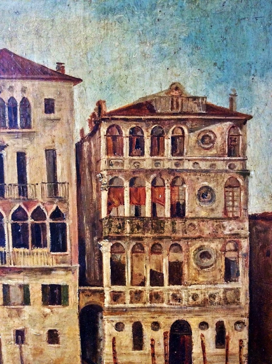 Vue Avec Gondoliers Sur Le Grand Canal De Venise Et Le Palazzo Ca 'dario-photo-4