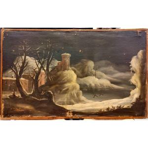 Les 4 Saisons, 4 Paysages De Sur-porte Du XVIIIe Siècle (103cm X 63h)