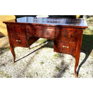 Beautiful Veneered In Rosewood Desk - Louis XV - Papal State