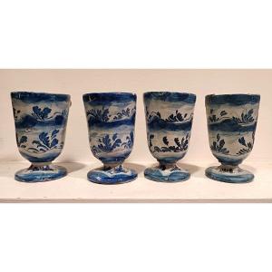 N.4, 18th Century Savona Ceramic Goblets