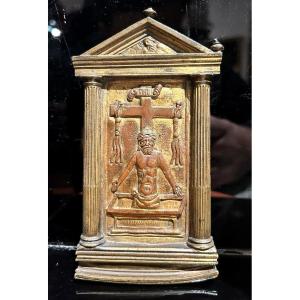 Paix En Bronze Avec Le Christ Au Tombeau, Atelier Vénitien De La Première Moitié Du XVIe Siècle