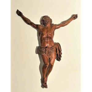 Christ In Boxwood From The 18th Century.