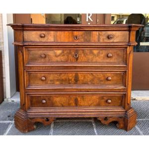 Walnut Commode From The 17th Century, Central Italy.