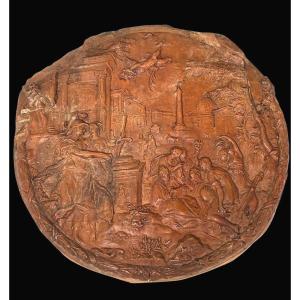 Athena Introduces Painting To The Liberal Arts, Early 17th Century Terracotta Model.