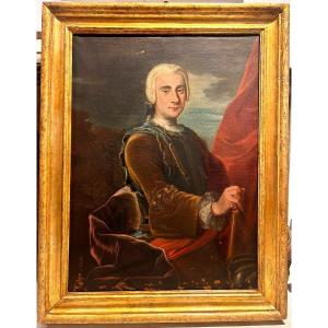 Portrait Of A Noble Knight From The First Half Of The 18th Century