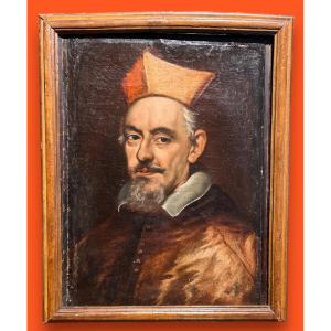 Portrait Of Cardinal Giulio Sacchetti From The Second Half Of The 17th Century.