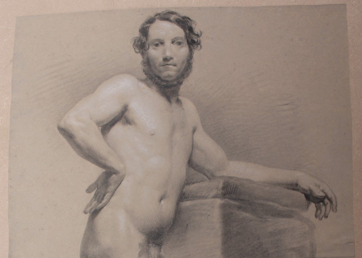 Nu Académique - Sante Nucci - Dessin - Signé-photo-3