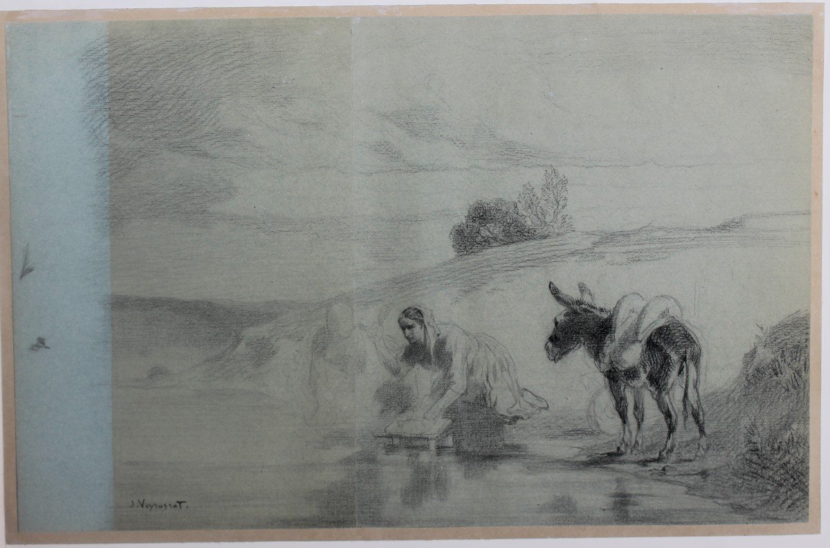 Jules Jacques Veyrassat (1828 – 1893) Drawing - Landscape-photo-3
