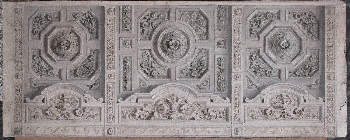 Guido Fiorini - Aquarelle - Bologne- Art Déco - Liberty - Projet De Décoration